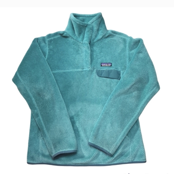 Patagonia Re-tool Snap-T Fleece Pullover Teal Green Women's Size S - Picture 1 of 13